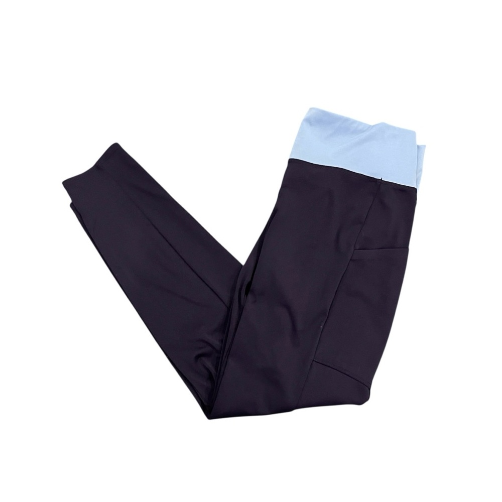 Soma Nonstop Women’s Navy Leggings - Light Blue Contrast
